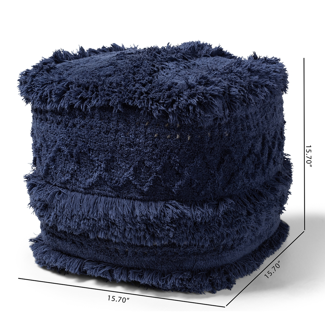 Bellerive Navy Blue Pouf - Thumbnail - Image 6