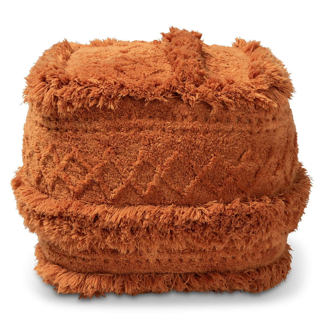Bellerive Orange Pouf - Thumbnail - Image 2