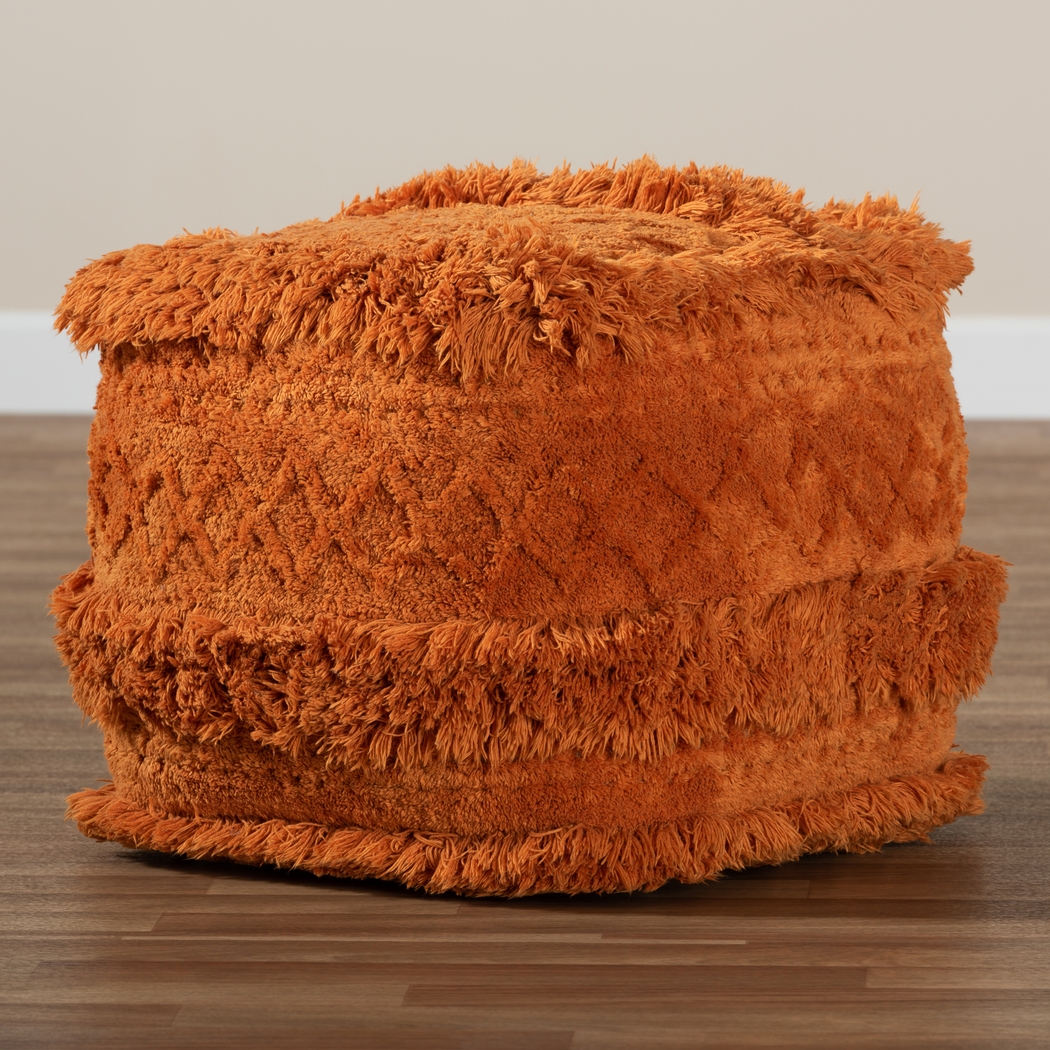 Bellerive Orange Pouf - Thumbnail - Image 4