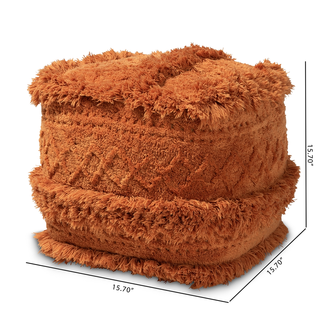 Bellerive Orange Pouf - Thumbnail - Image 6