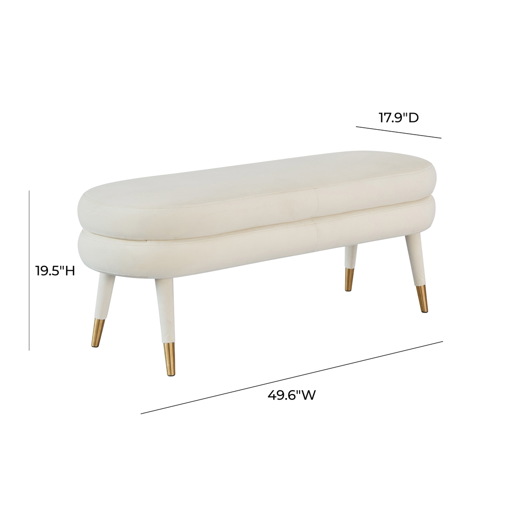 Bellfort Cream Accent Bench - Thumbnail - Image 5