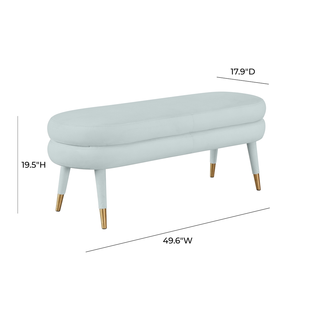 Bellfort Seafoam Accent Bench - Thumbnail - Image 5