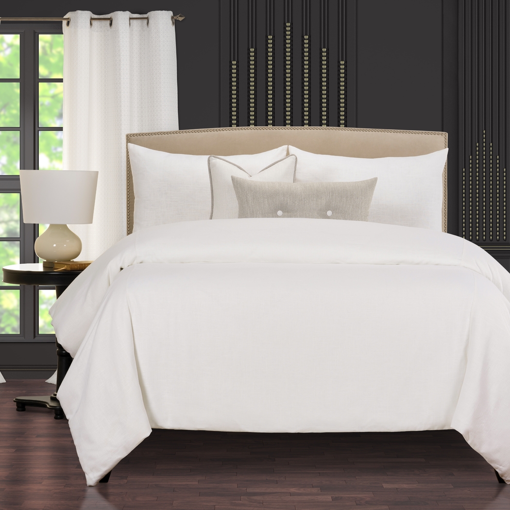 Bellgrove White 6pc Queen Duvet Cover Set - Thumbnail - Image 2