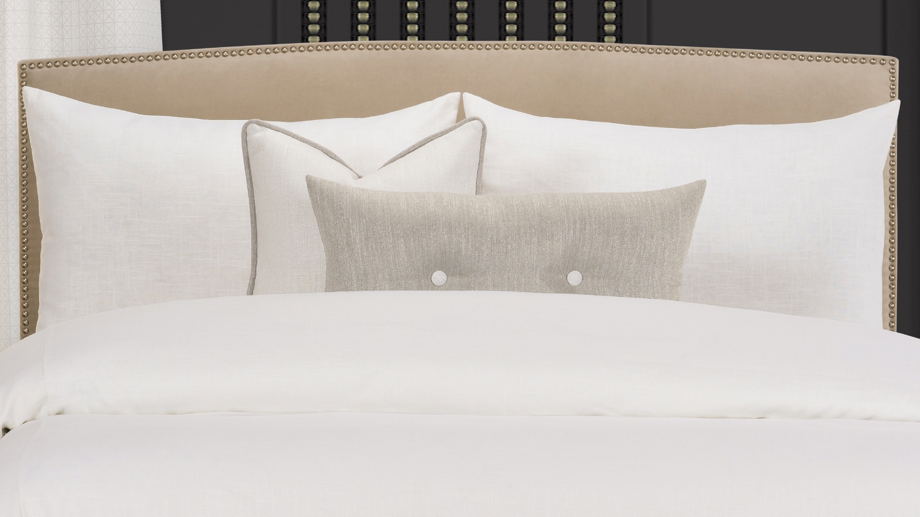 Bellgrove White 6pc Queen Duvet Cover Set - Thumbnail - Image 1