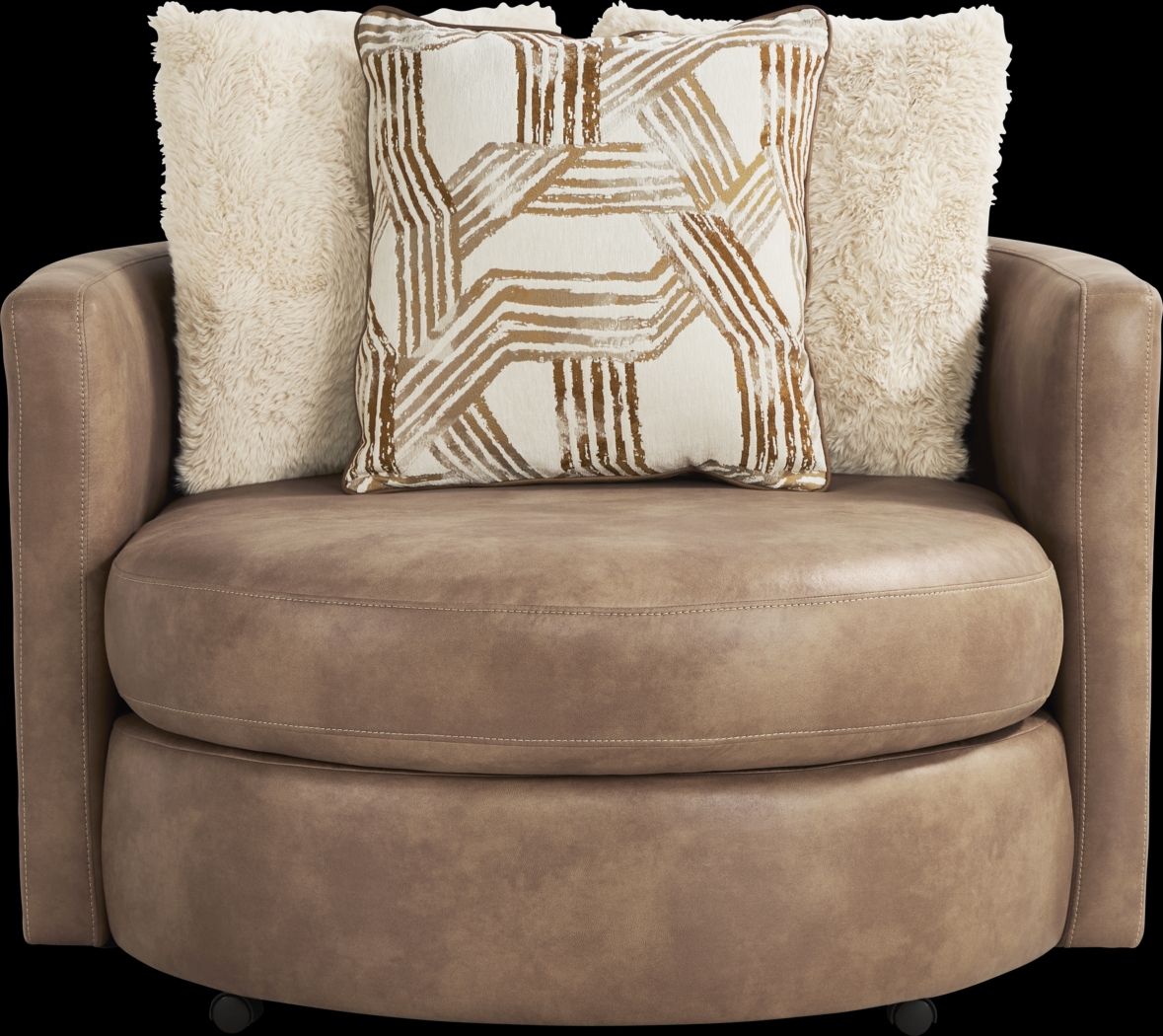 Bellinger Camel Swivel Chair - Thumbnail - Image 2