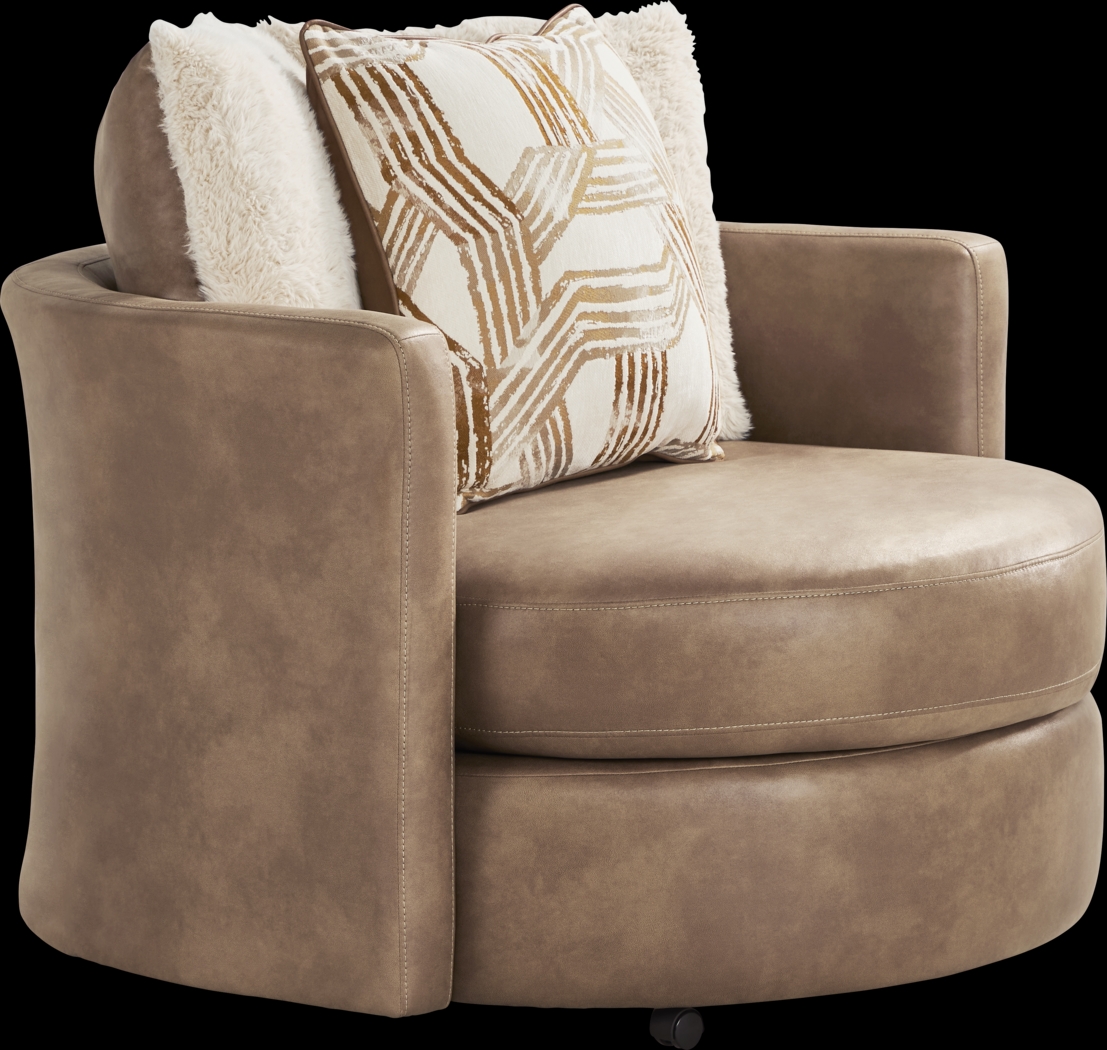 Bellinger Camel Swivel Chair - Thumbnail - Image 1