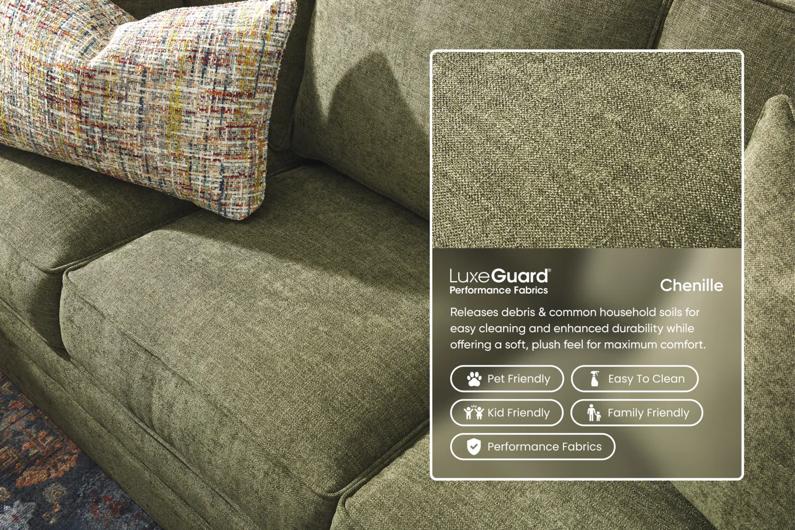 Bellingham Avocado Gel Foam Sleeper Loveseat - Image 2