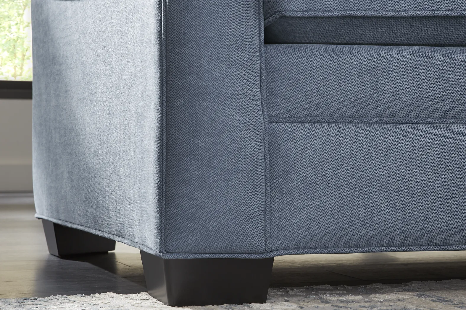 Bellingham Blue Microfiber Loveseat - Image 5