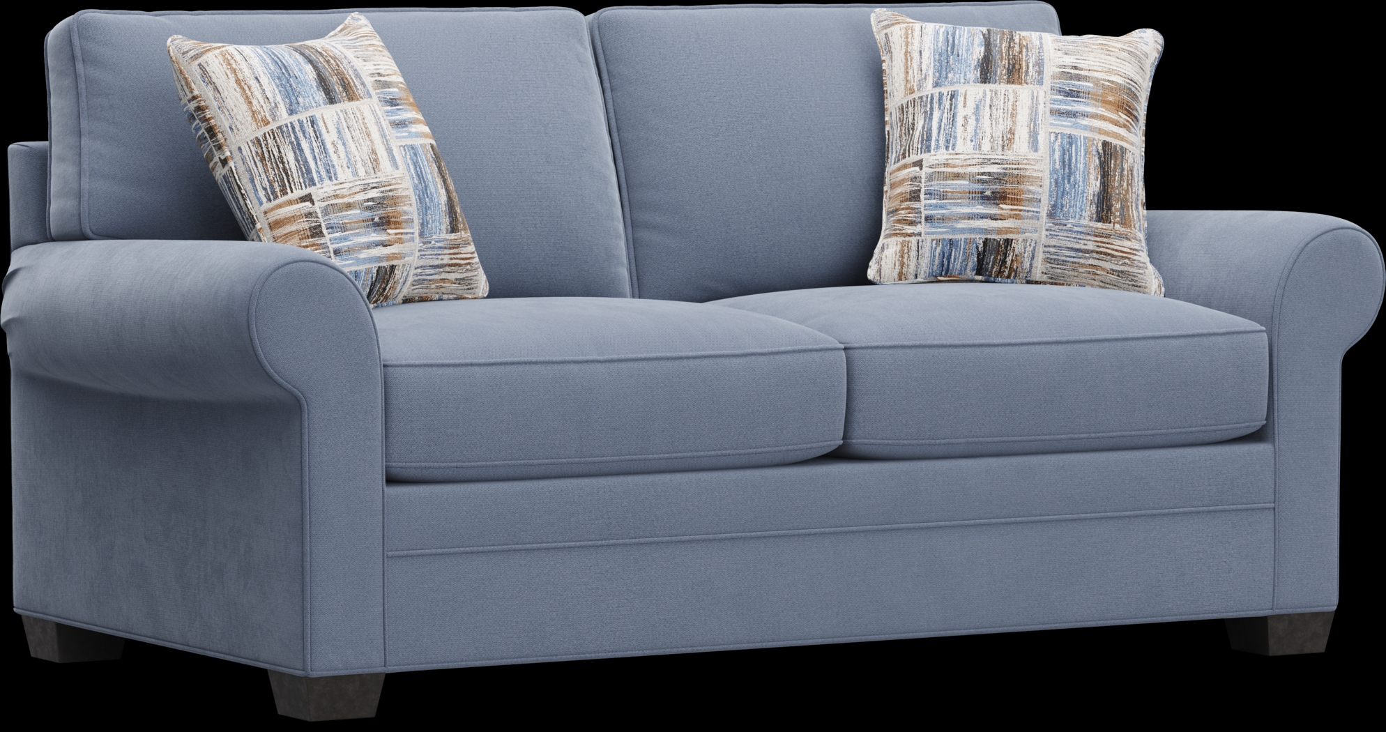 Bellingham Blue Microfiber 7 Pc Living Room with Gel Foam Sleeper Sofa - Thumbnail - Image 10