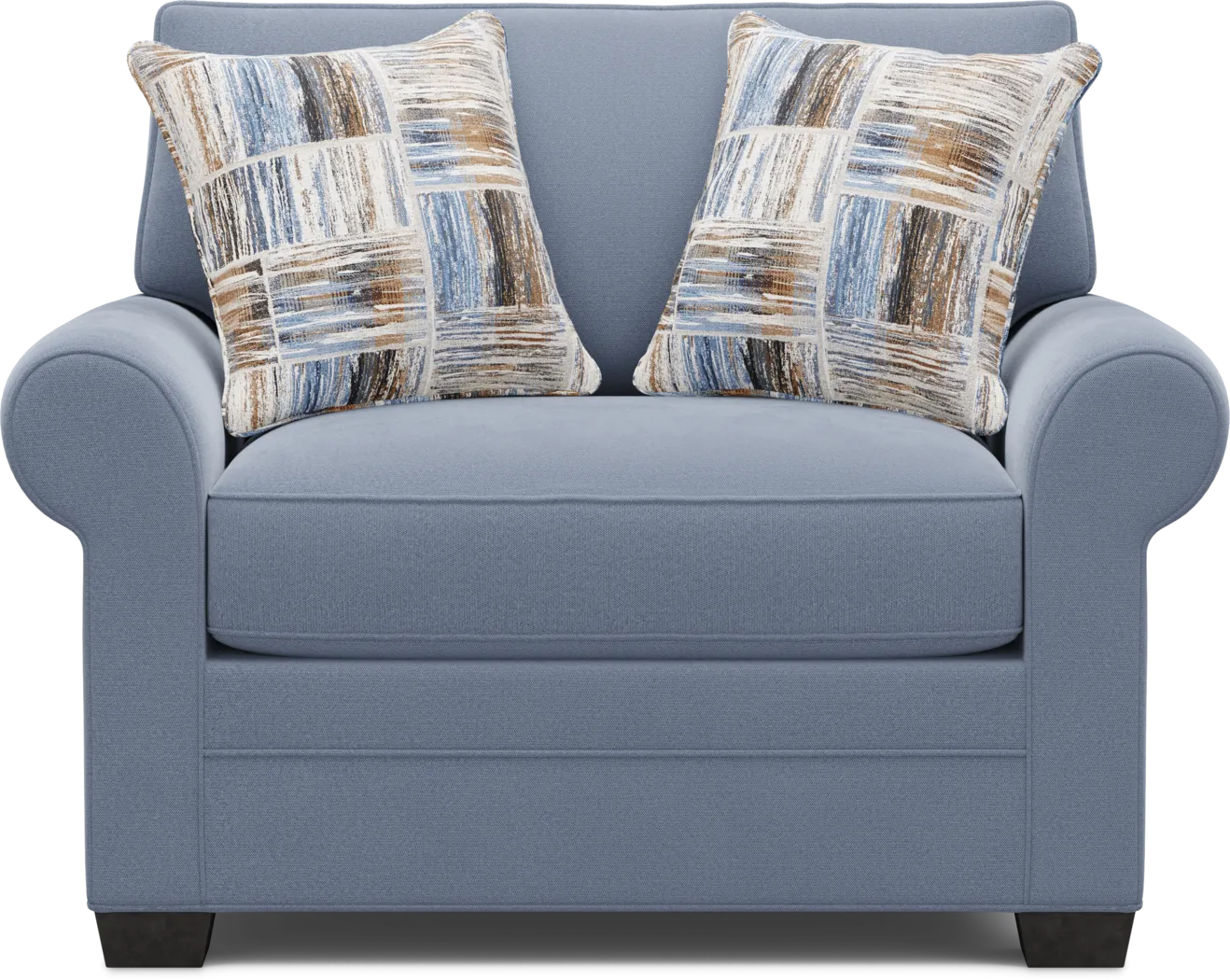 Bellingham Blue Microfiber Sleeper Chair - Thumbnail - Image 4