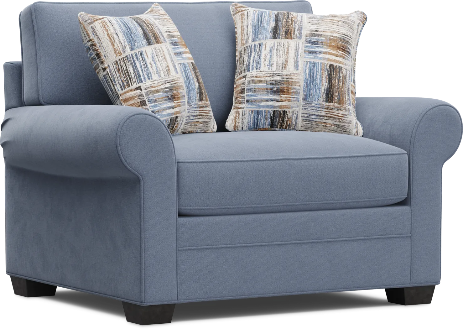 Bellingham Blue Microfiber Sleeper Chair - Thumbnail - Image 1