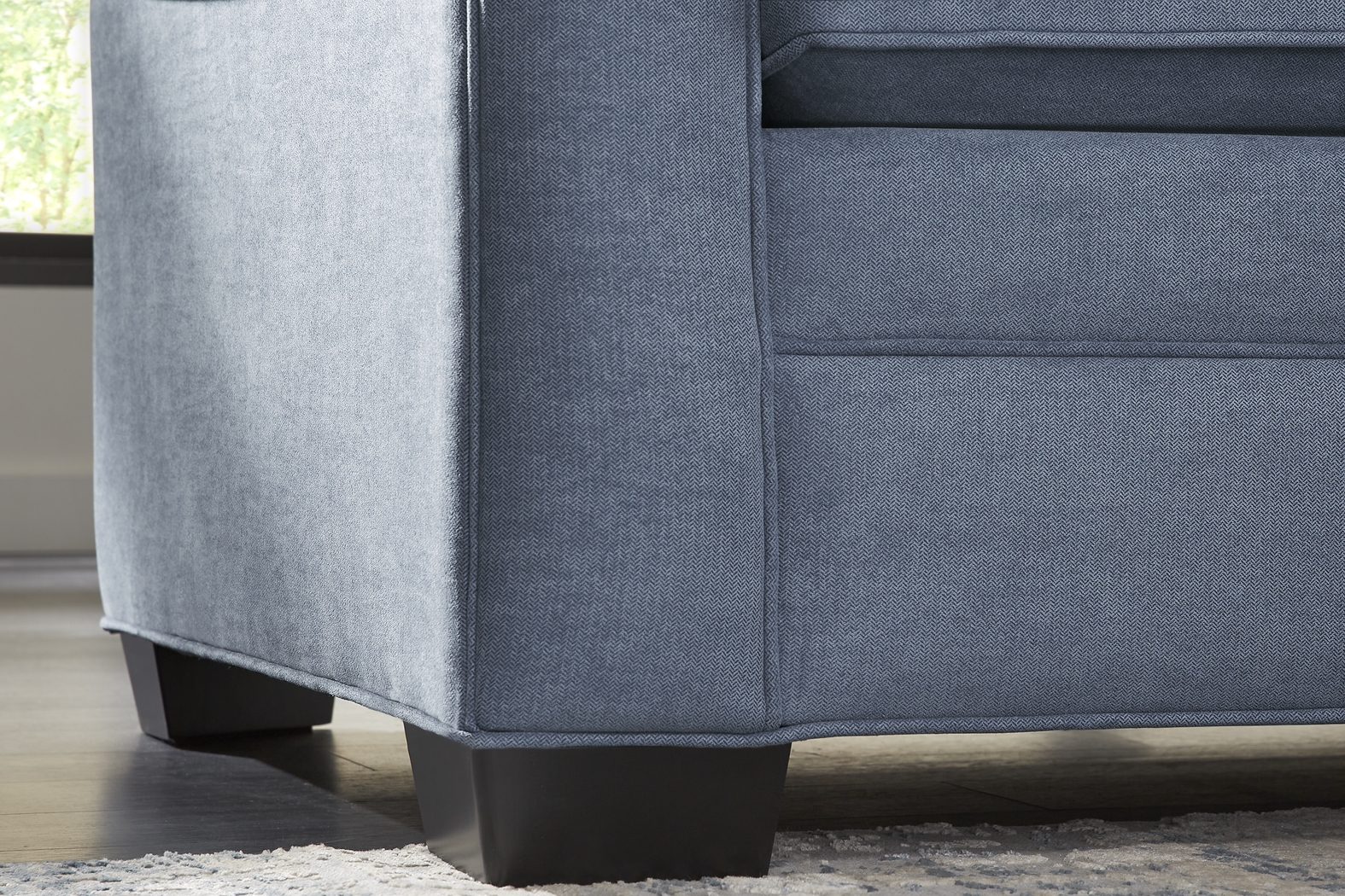 Bellingham Blue Microfiber Sofa - Thumbnail - Image 3