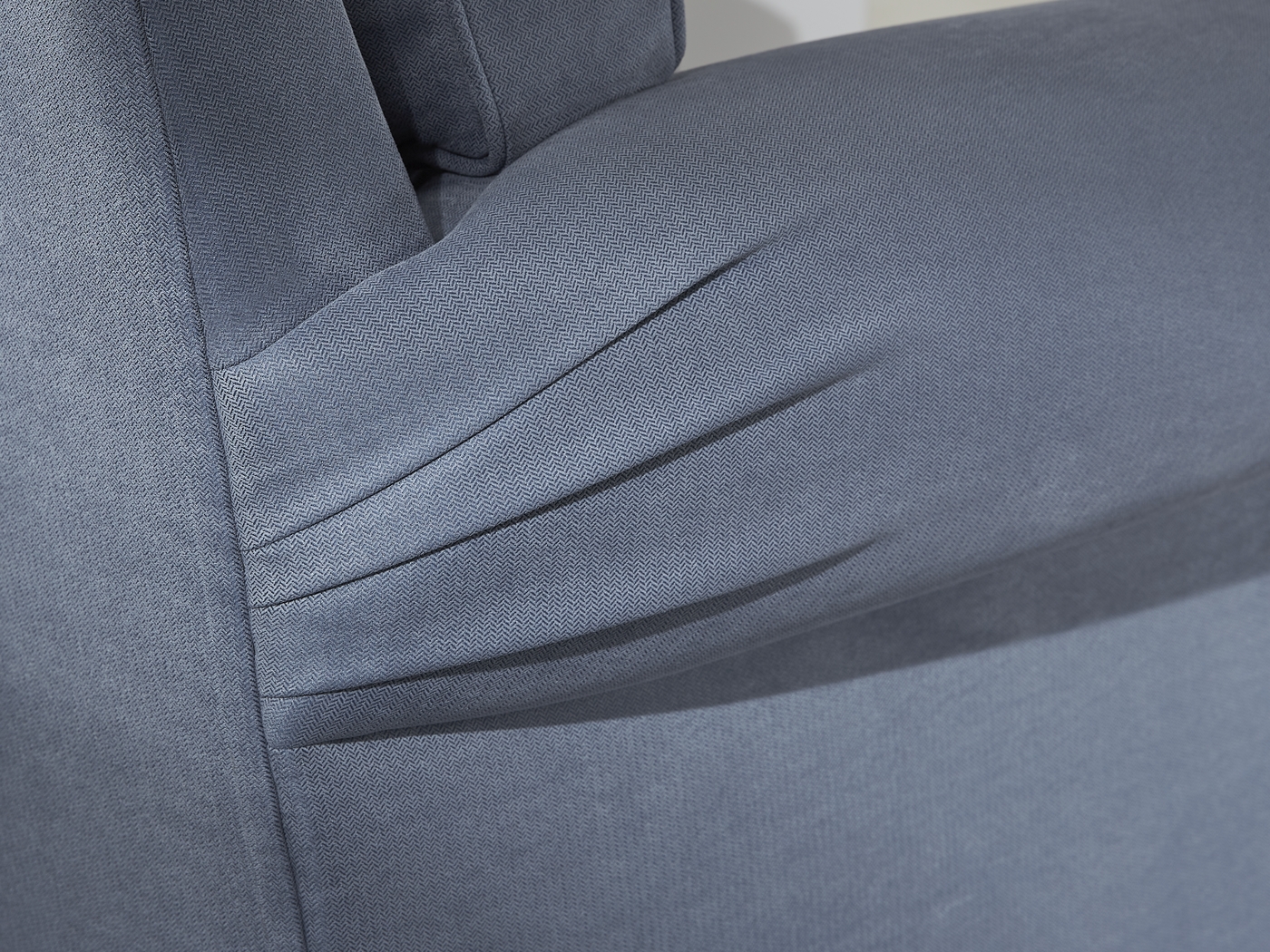 Bellingham Blue Microfiber Sofa - Thumbnail - Image 4