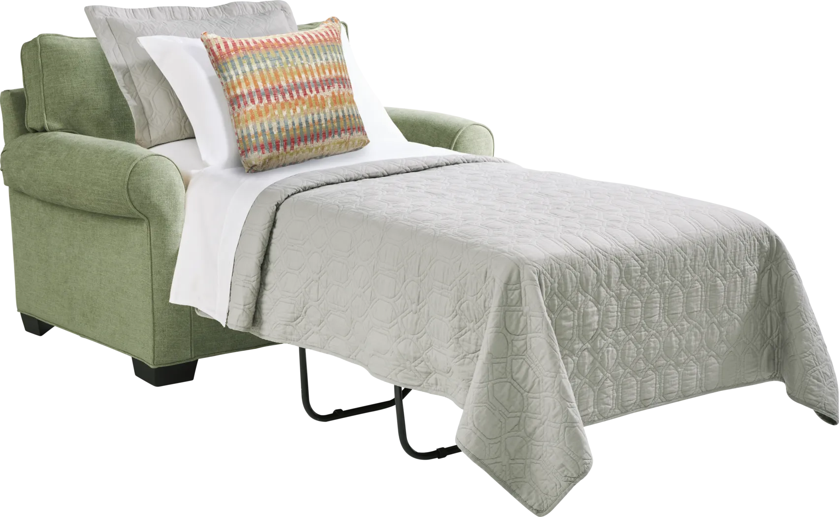 Bellingham Celadon Textured Chenille Gel Foam Sleeper Chair - Thumbnail - Image 3