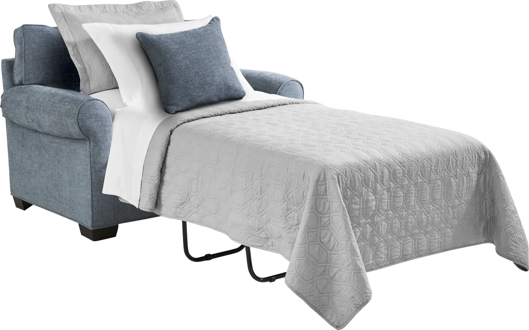 Bellingham Chambray Textured Chenille Gel Foam Sleeper Chair - Thumbnail - Image 2