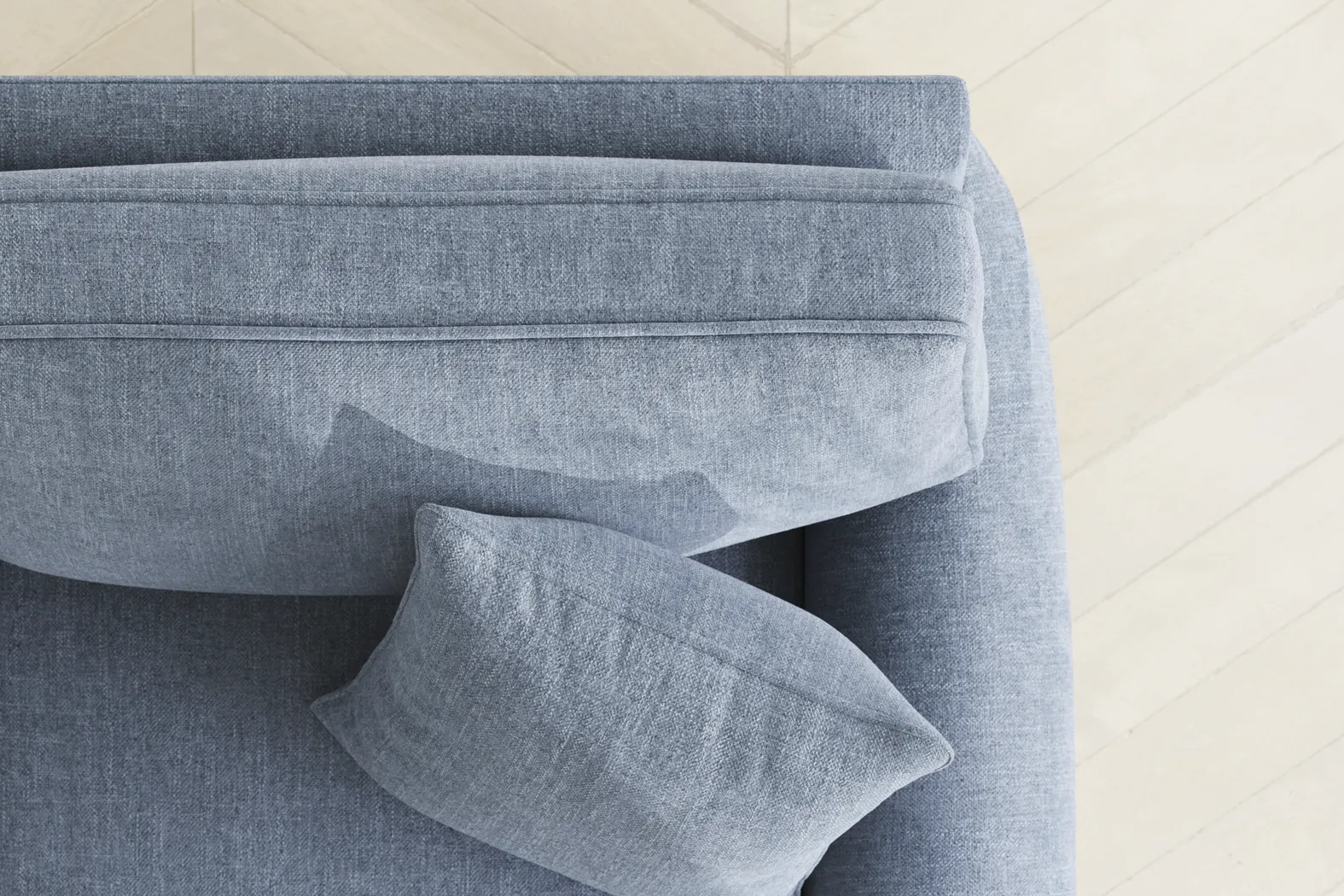 Bellingham Chambray Textured Chenille Gel Foam Sleeper Loveseat - Image 8