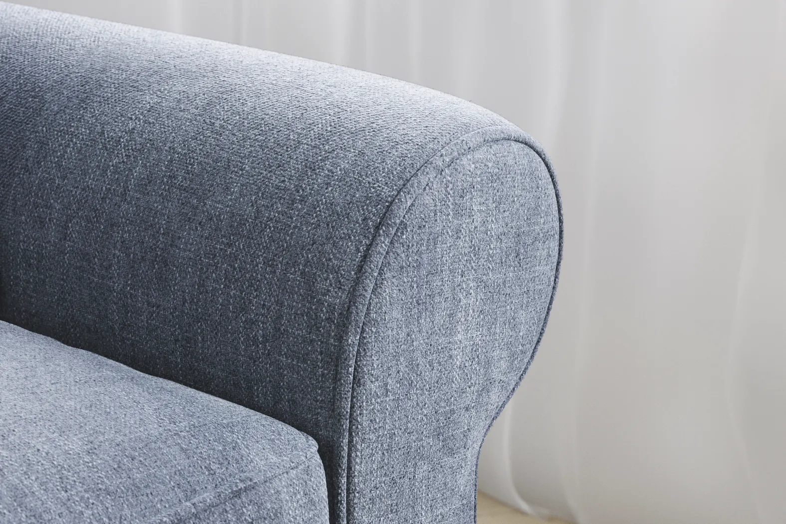 Bellingham Chambray Textured Chenille Sleeper Loveseat - Thumbnail - Image 3