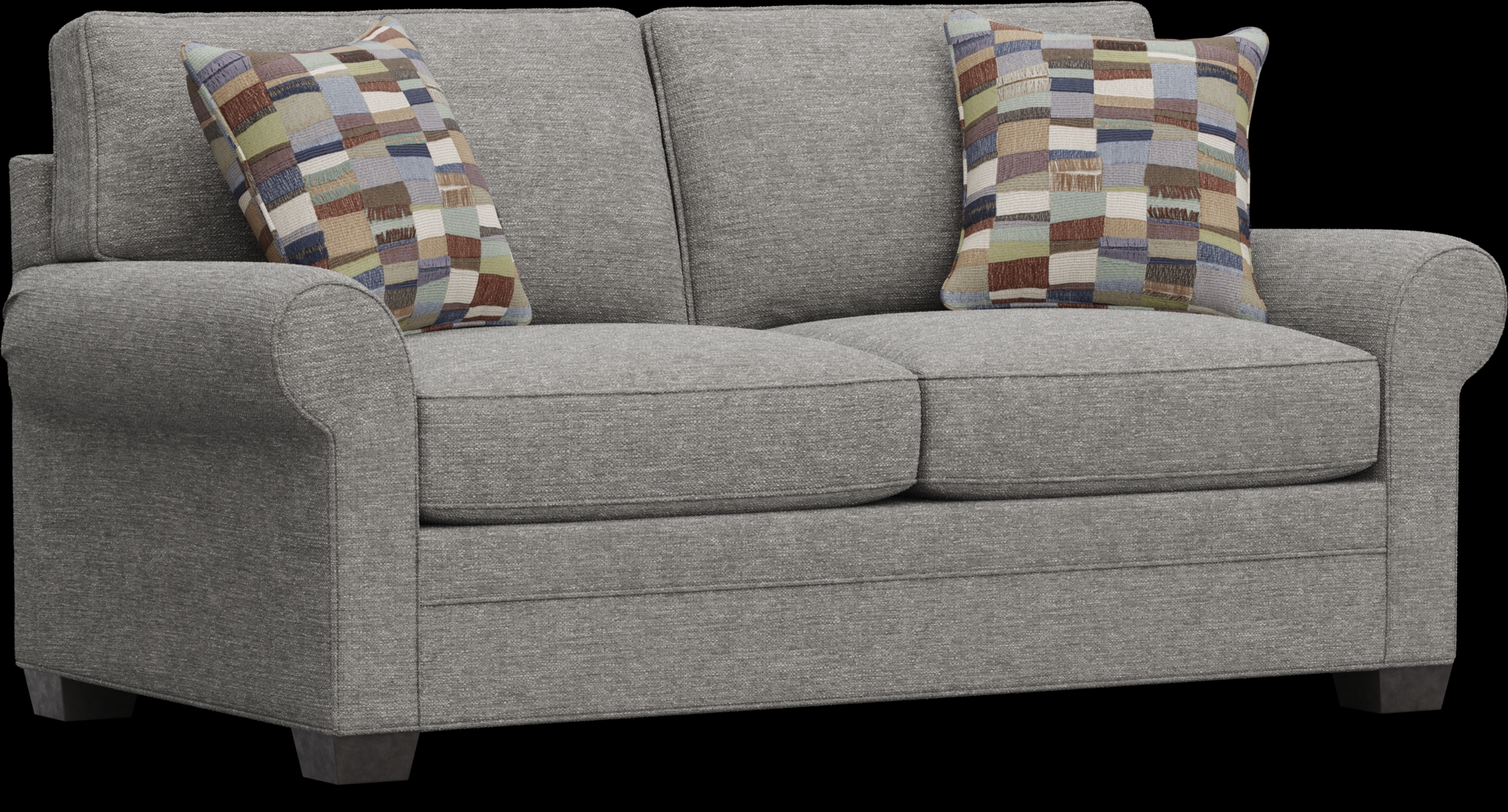 Bellingham Gray Textured Loveseat - Thumbnail - Image 2