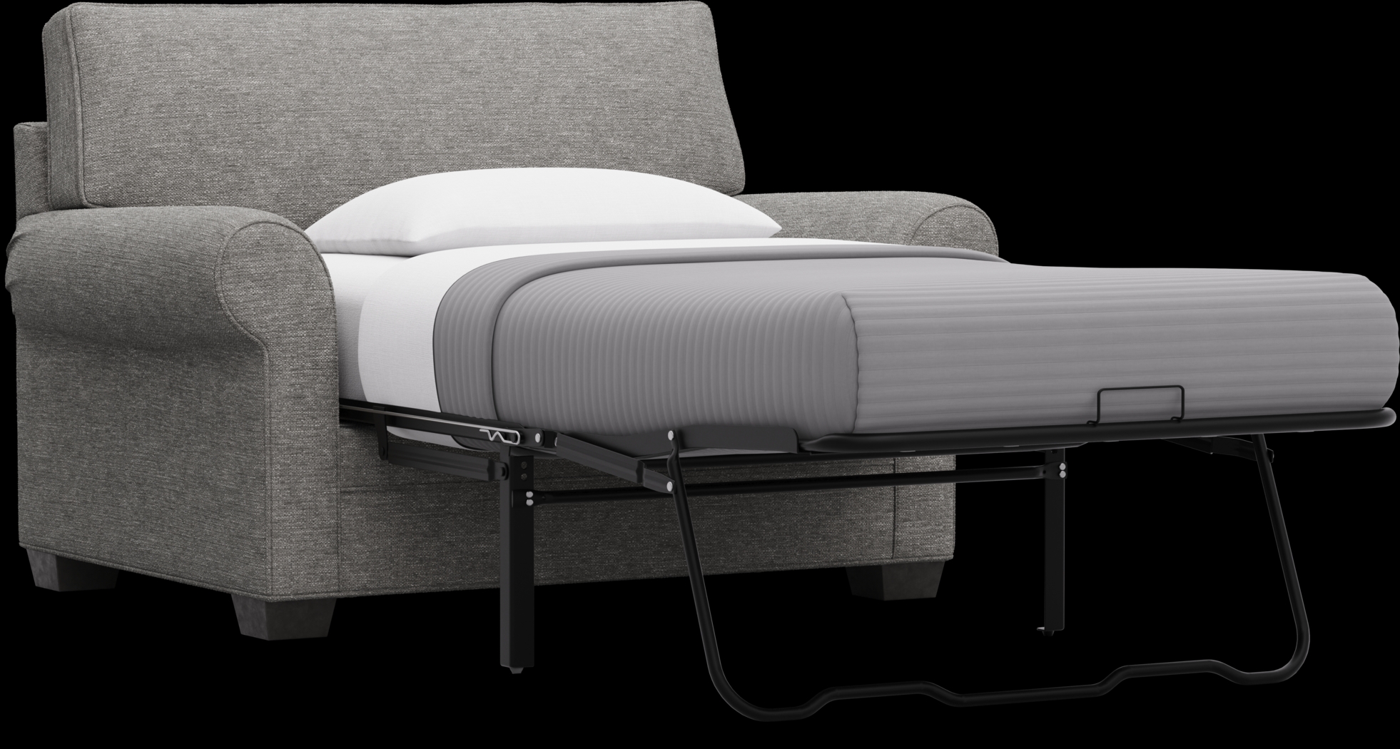 Bellingham Gray Textured Sleeper Chair - Thumbnail - Image 2