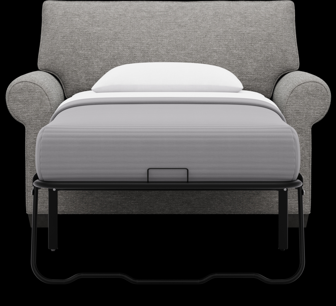 Bellingham Gray Textured Sleeper Chair - Thumbnail - Image 4