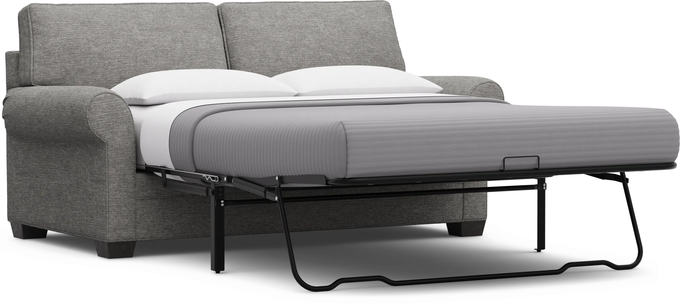 Bellingham Gray Textured Gel Foam Sleeper Loveseat - Thumbnail - Image 3