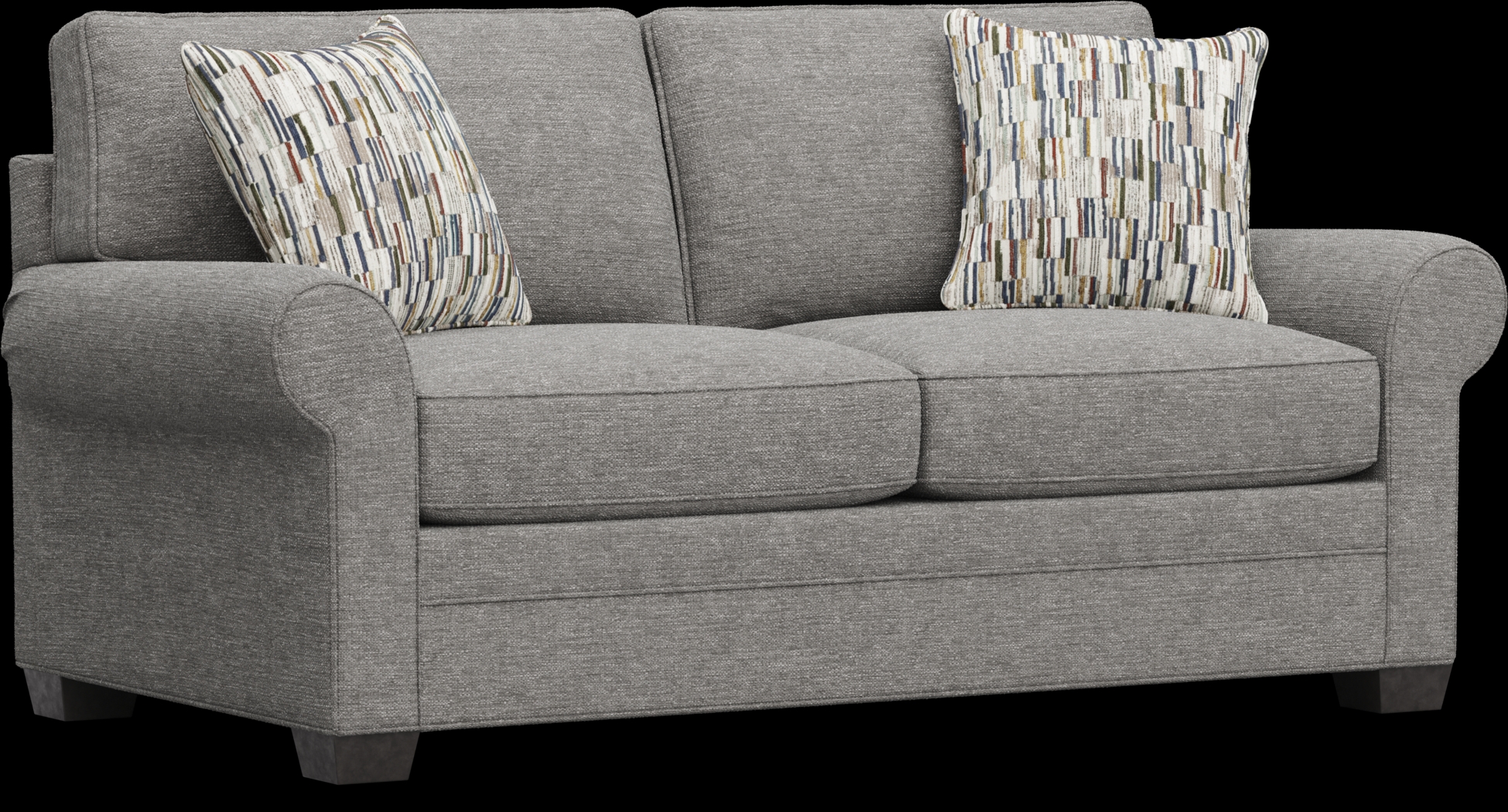 Bellingham Gray Textured Sleeper Loveseat - Thumbnail - Image 2