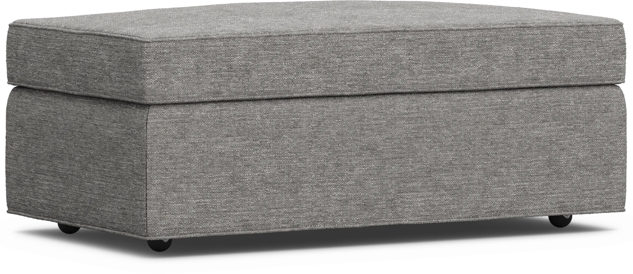 Bellingham Gray Textured Storage Ottoman - Thumbnail - Image 1