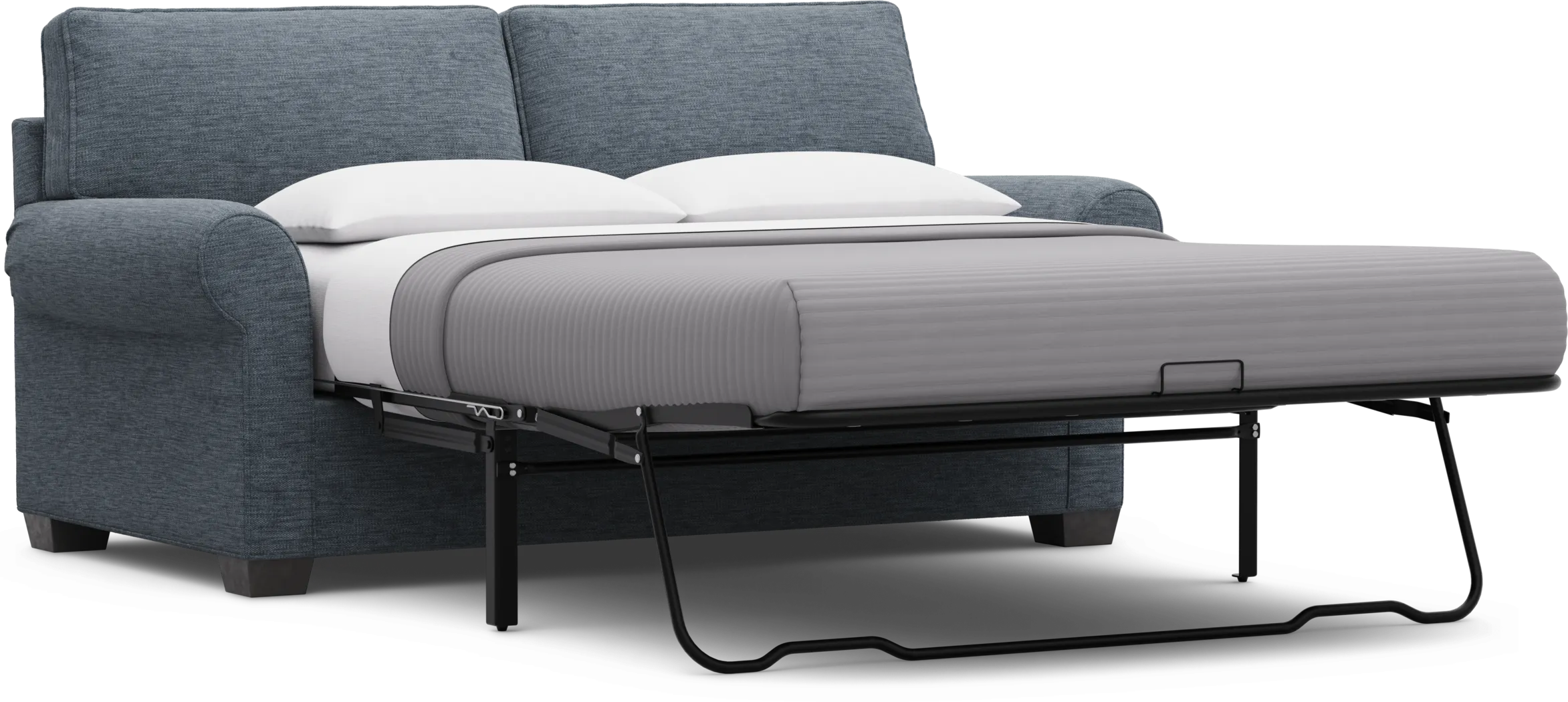 Bellingham Indigo Sleeper Apartment Sofa - Thumbnail - Image 3