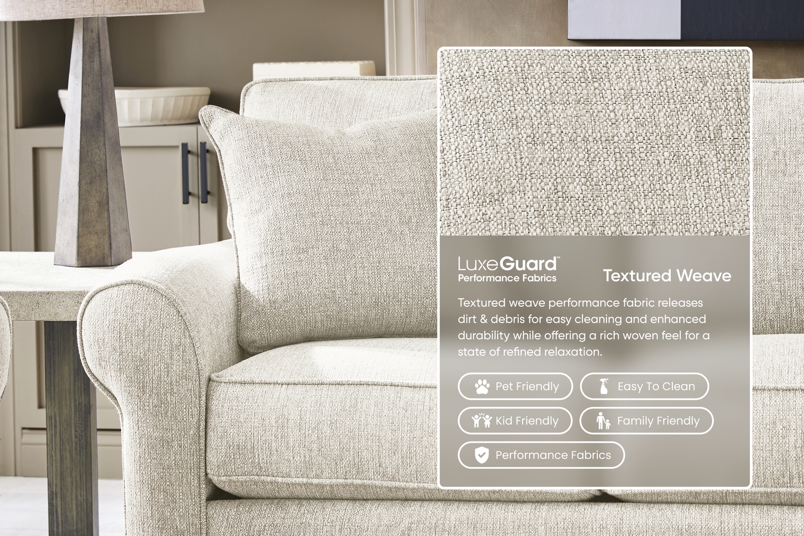 Bellingham Off-White Textured Chair - Thumbnail - Image 2