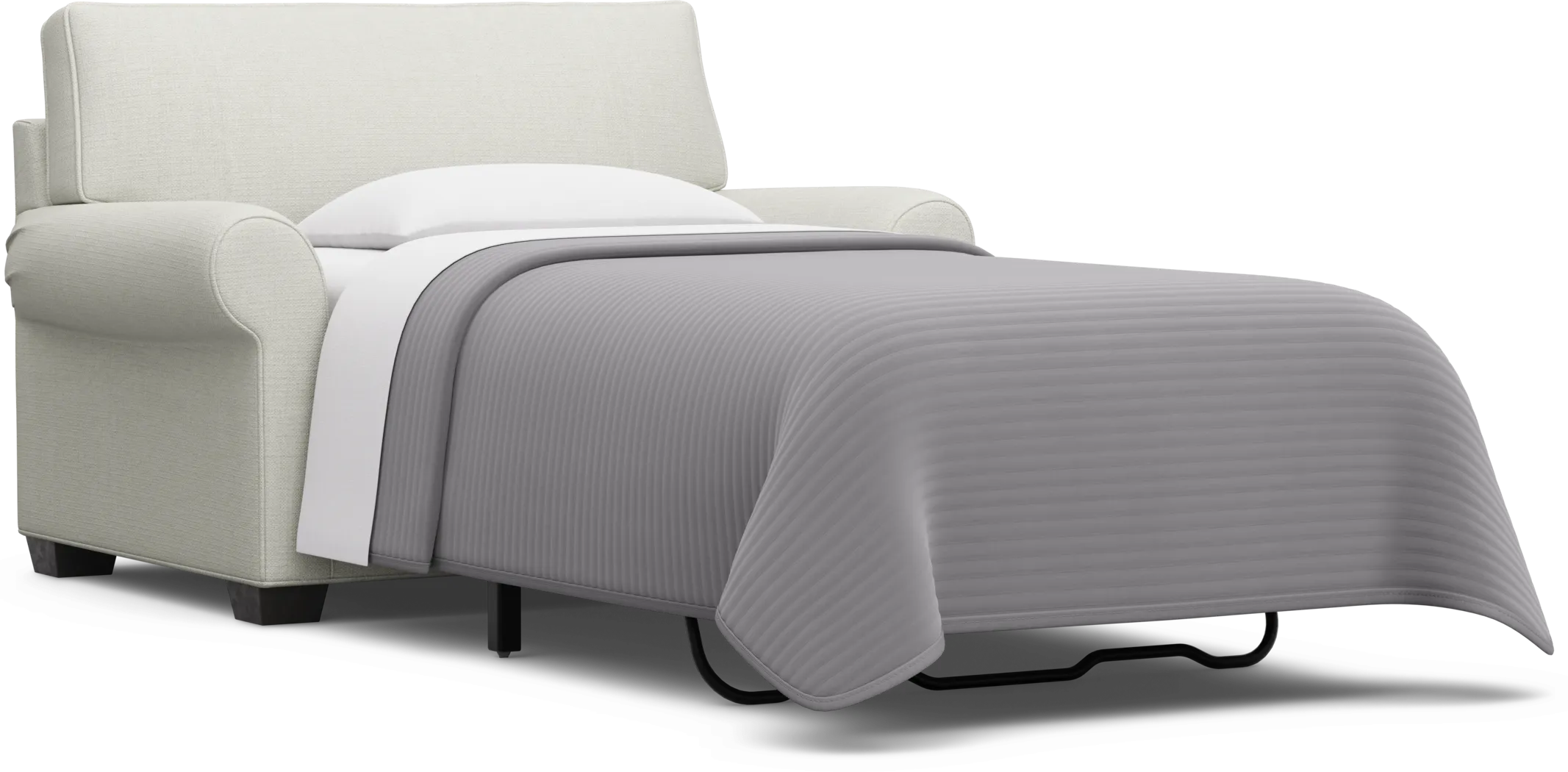 Bellingham Off-White Textured Sleeper Chair - Thumbnail - Image 2
