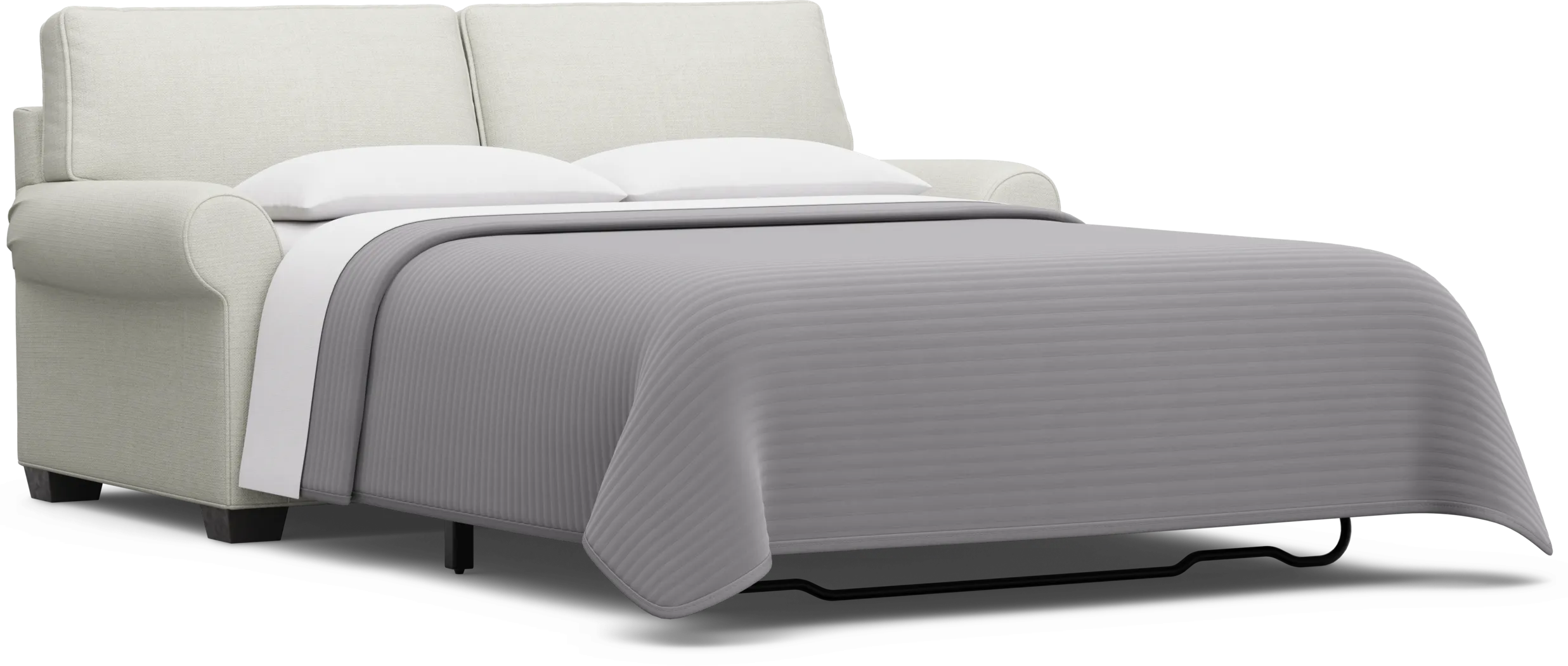 Bellingham Off-White Textured Sleeper Loveseat - Thumbnail - Image 2