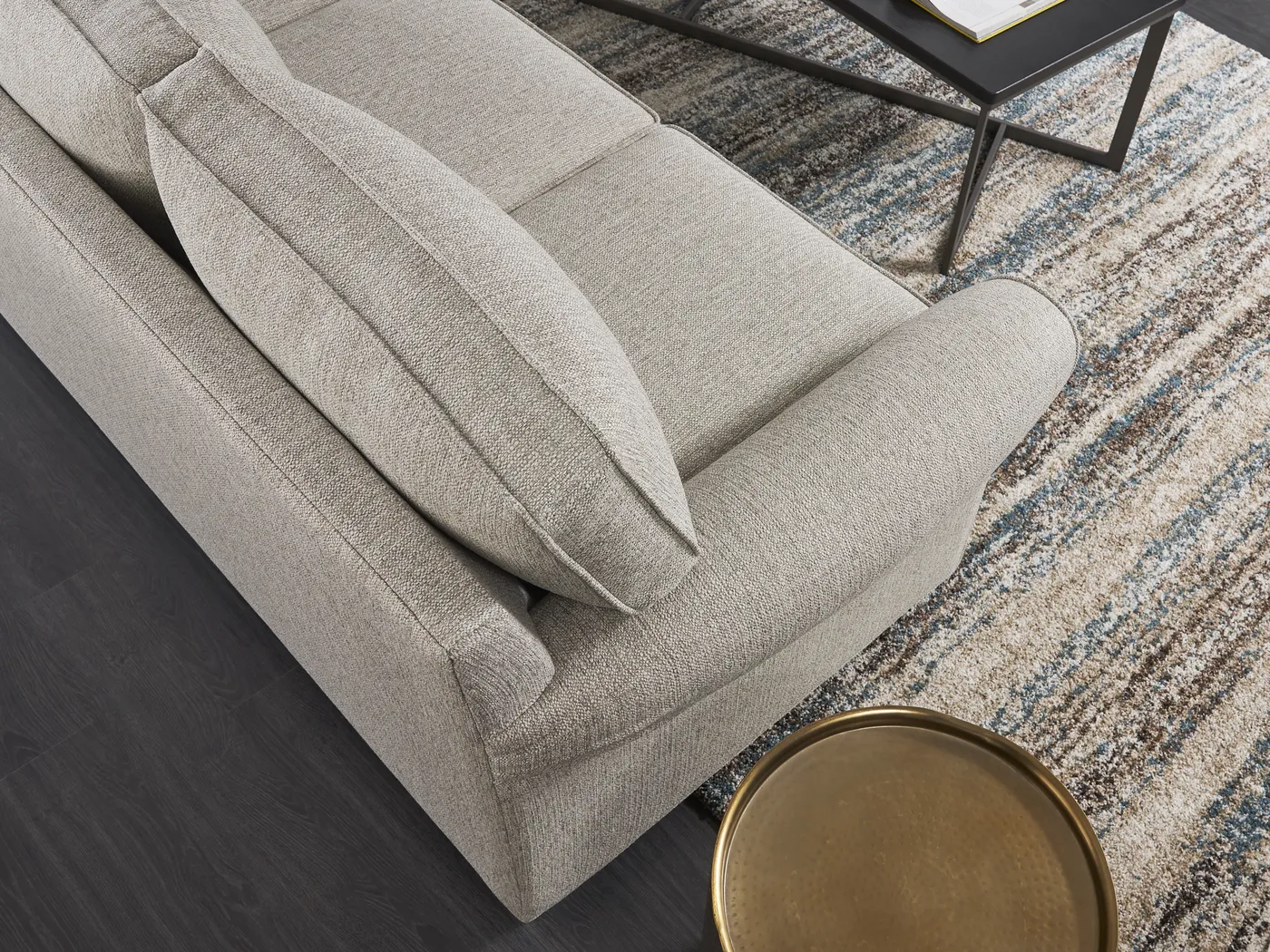 Bellingham Pebble Textured 8 Pc Living Room with Gel Foam Sleeper Sofa - Thumbnail - Image 9