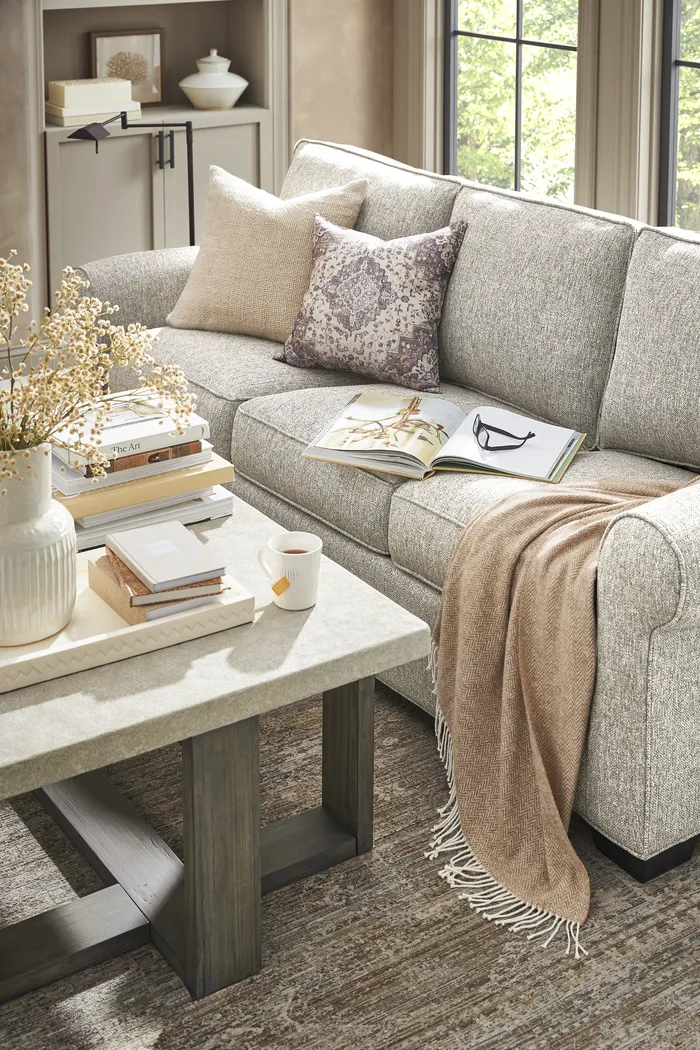 Bellingham Pebble Textured 7 Pc Living Room with Sleeper Sofa - Thumbnail - Image 14