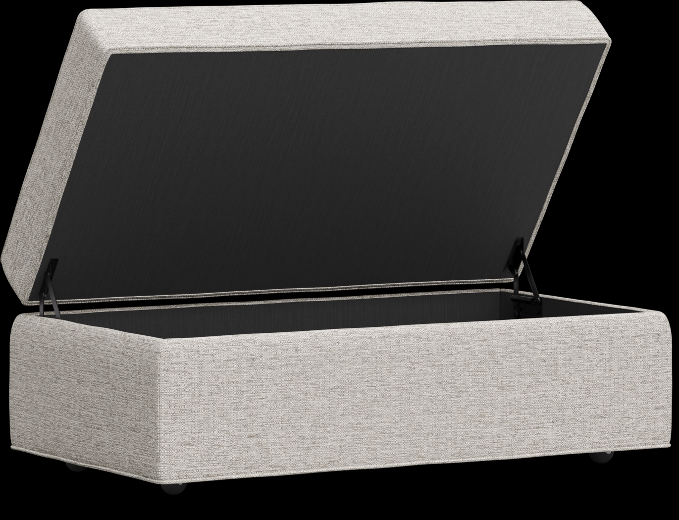 Bellingham Pebble Textured Storage Ottoman - Thumbnail - Image 2