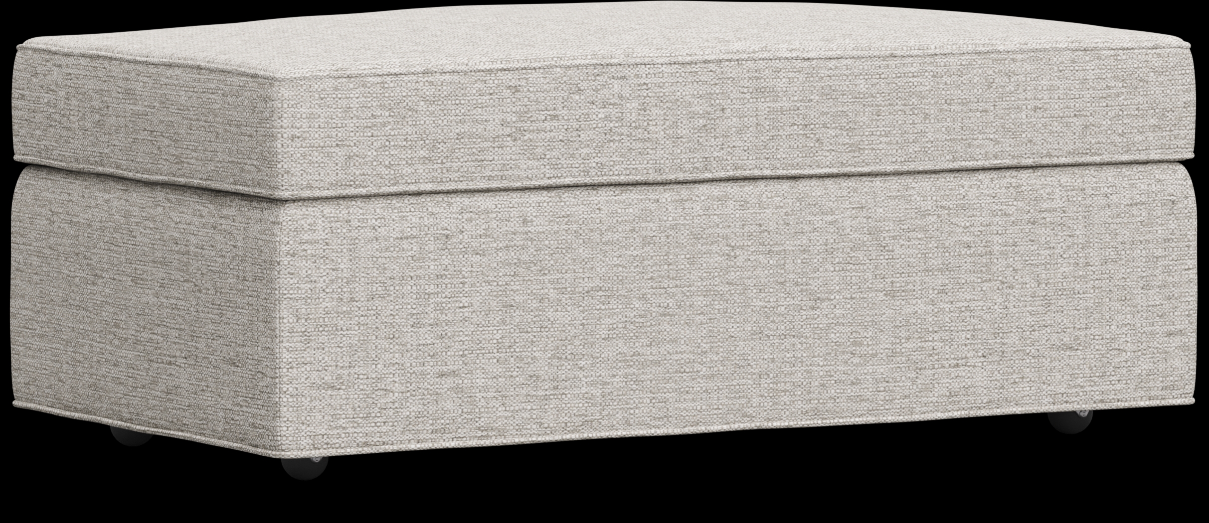 Bellingham Pebble Textured Storage Ottoman - Thumbnail - Image 1