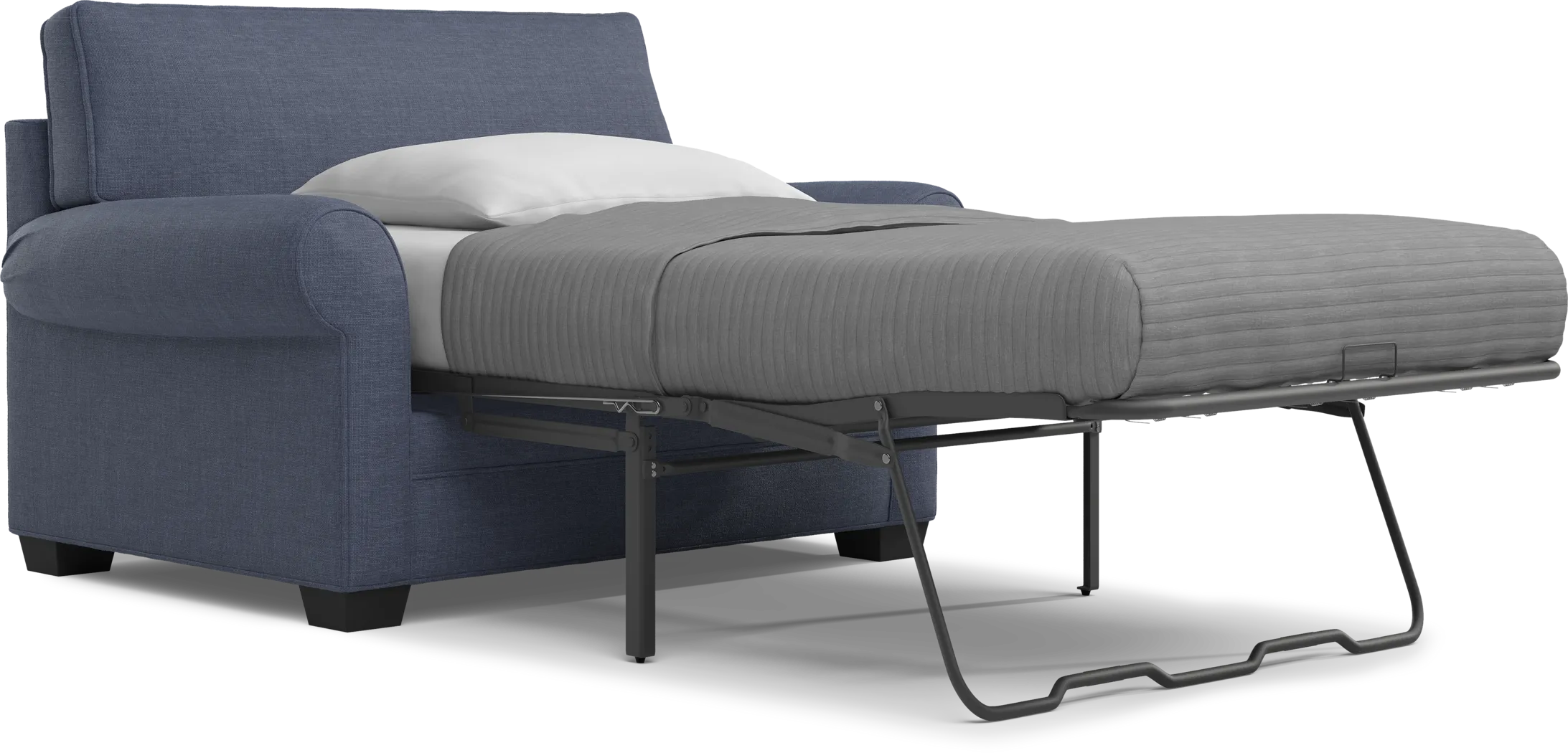 Bellingham Sapphire Textured Chenille Gel Foam Sleeper Chair - Thumbnail - Image 3