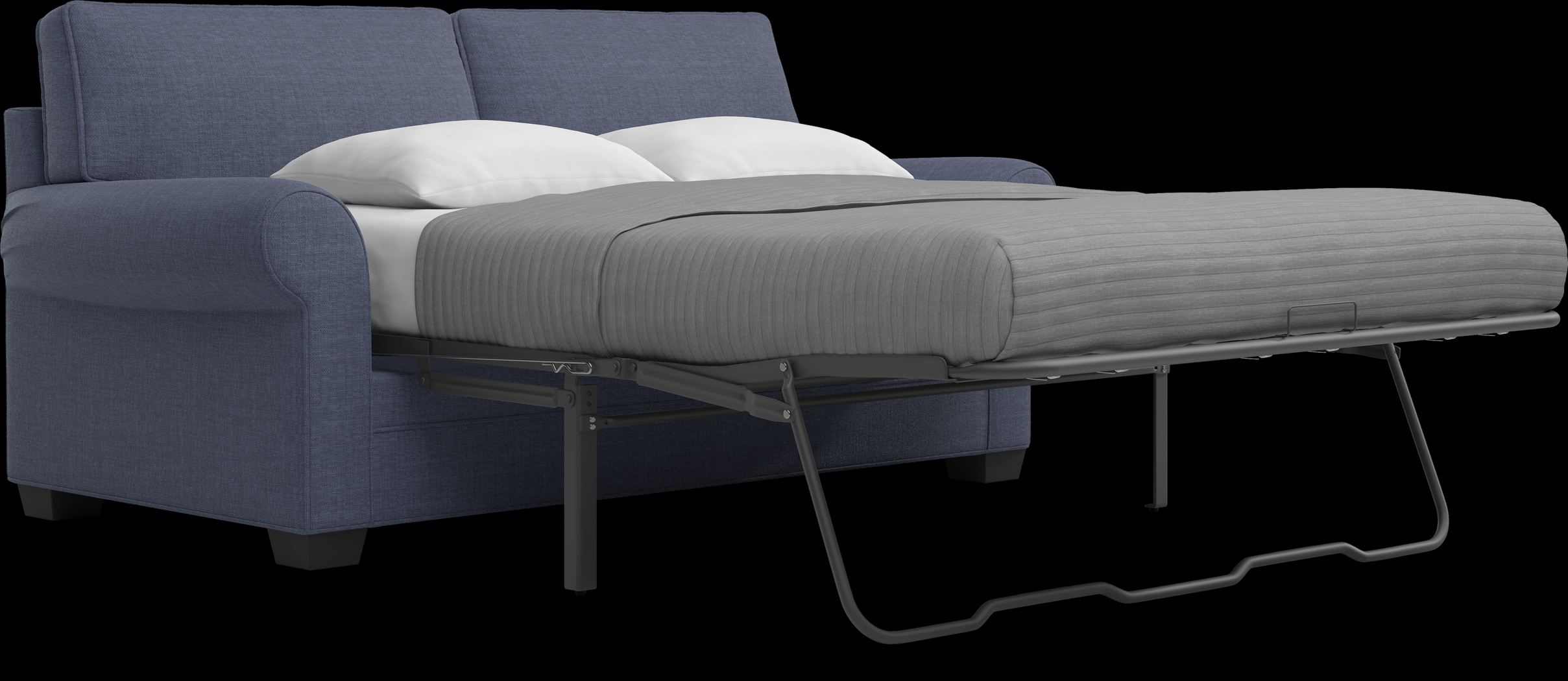 Bellingham Sapphire Textured Chenille Gel Foam Sleeper Loveseat - Thumbnail - Image 3