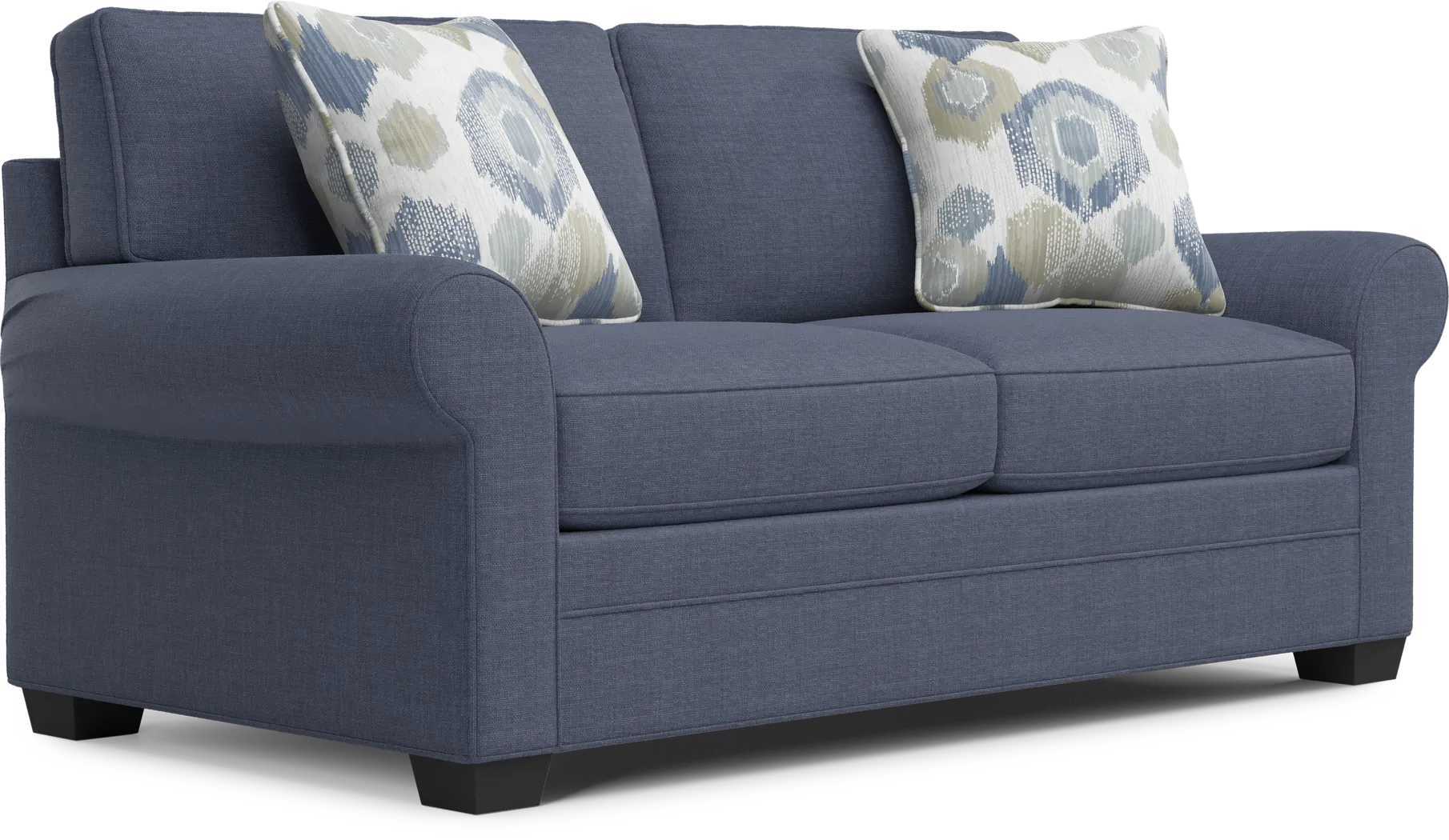 Bellingham Sapphire Textured Chenille Loveseat - Thumbnail - Image 4