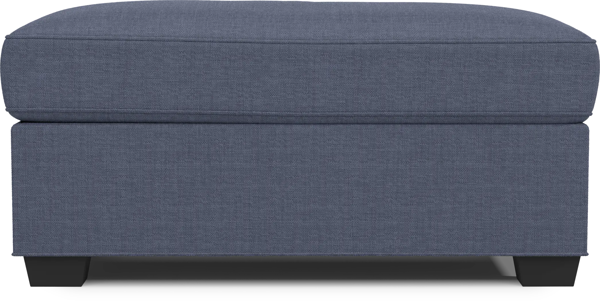 Bellingham Sapphire Textured Chenille Ottoman - Thumbnail - Image 3