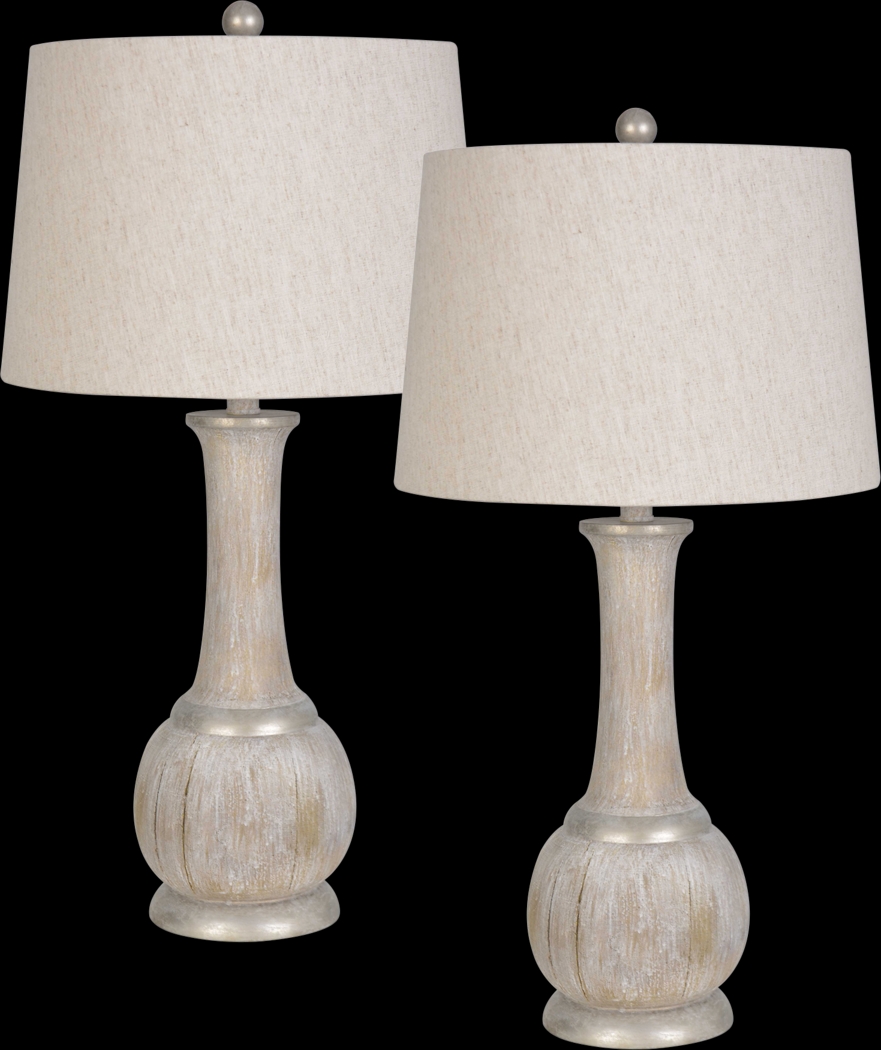 Bello View Beige Table Lamps, Set of 2 - Thumbnail - Image 1