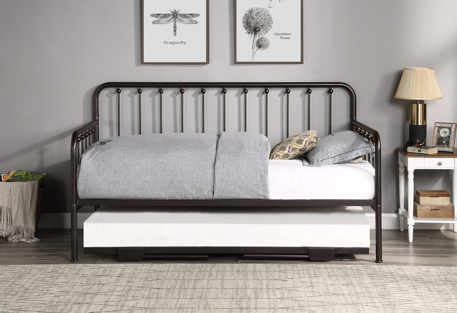 Belltone Bronze Daybed with Lift Up Trundle - Thumbnail - Image 3