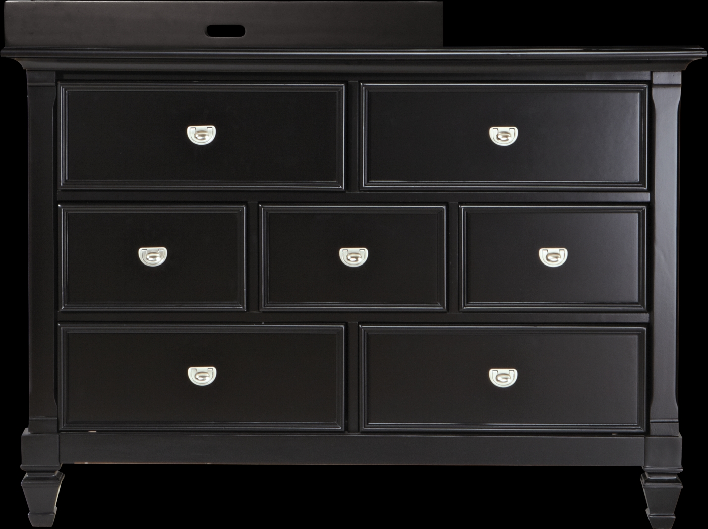 Belmar Black Dresser with Changing Topper and Pad - Thumbnail - Image 1
