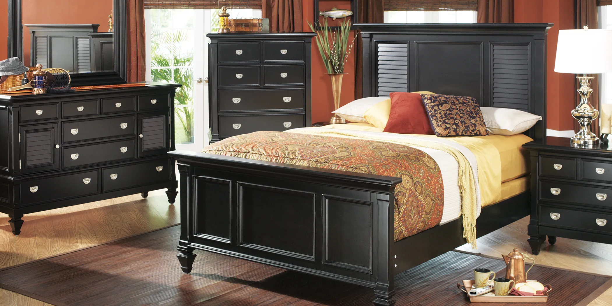 Belmar Queen Black 8Pc Panel Bedroom - Thumbnail - Image 1