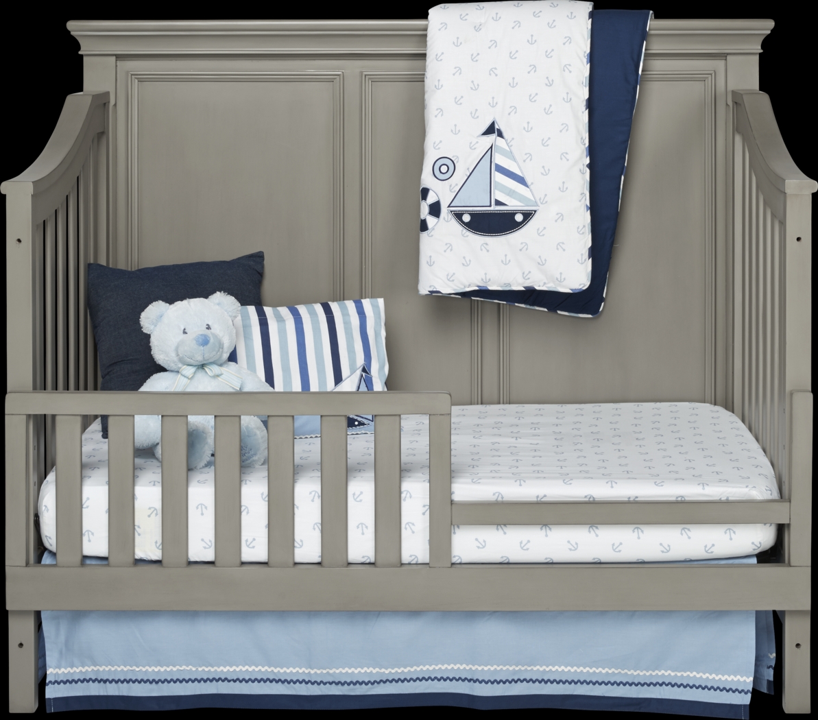 Belmar Gray Crib with Toddler & Conversion Rails - Thumbnail - Image 4