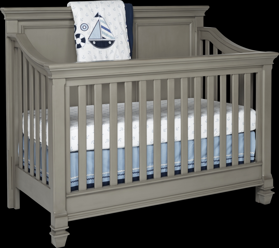 Belmar Gray Crib with Toddler & Conversion Rails - Thumbnail - Image 1