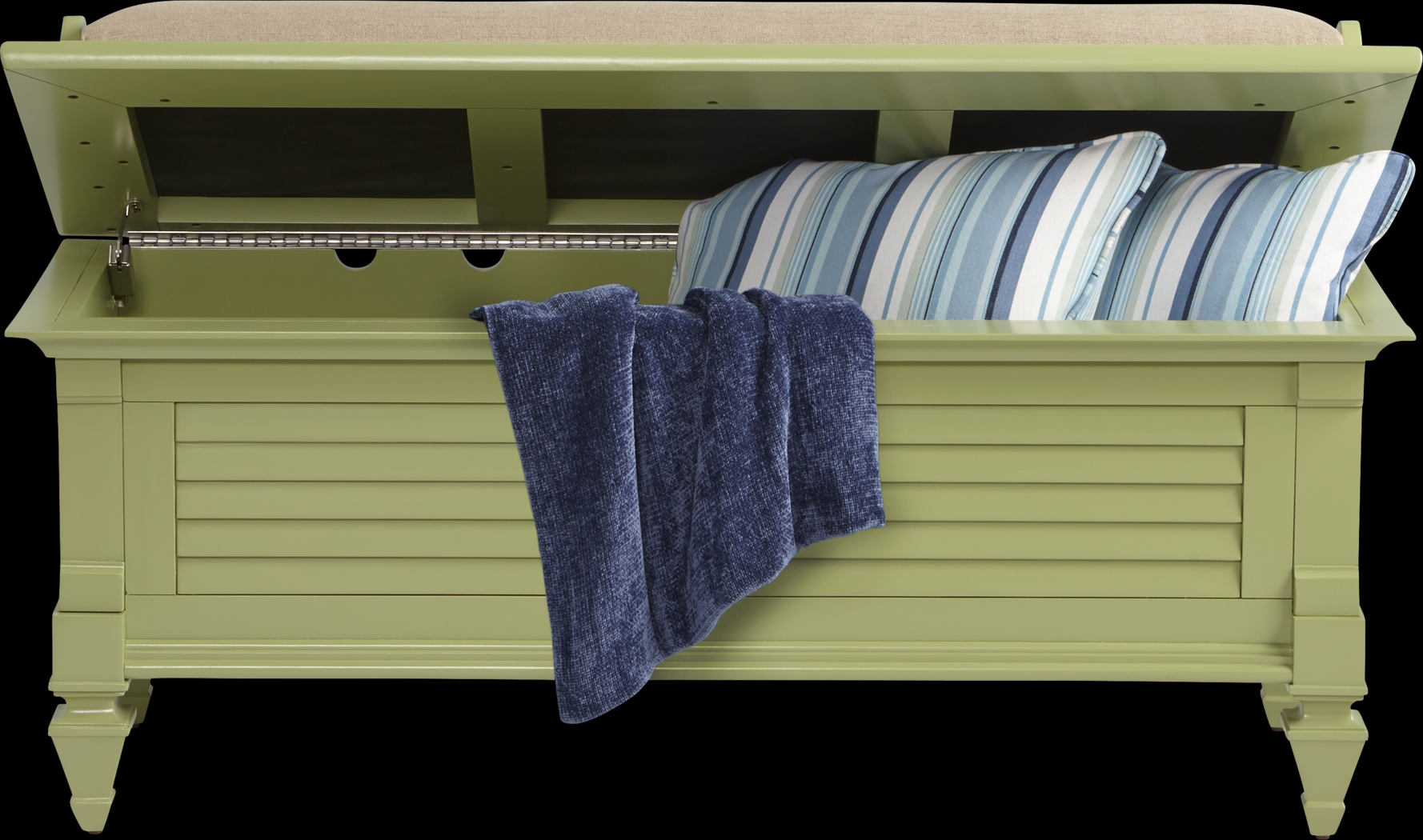 Belmar Green Storage Bench - Thumbnail - Image 2