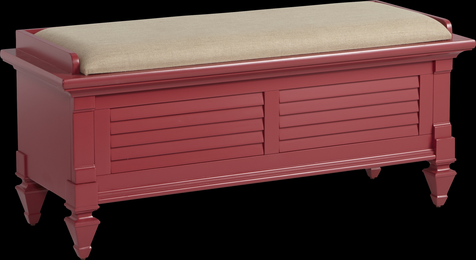 Belmar Red Storage Bench - Thumbnail - Image 1