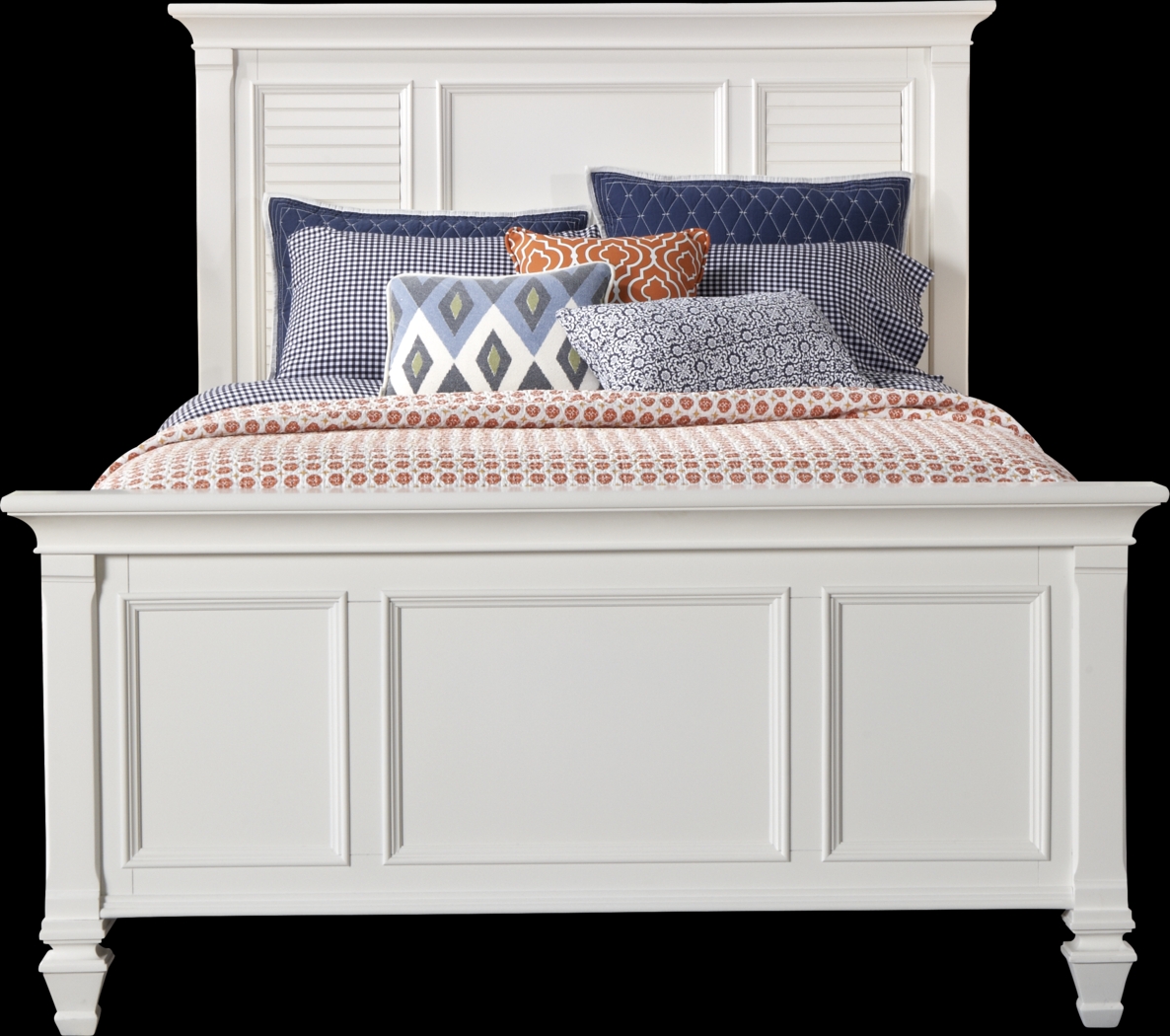 Belmar White 3 Pc Queen Panel Bed - Thumbnail - Image 1