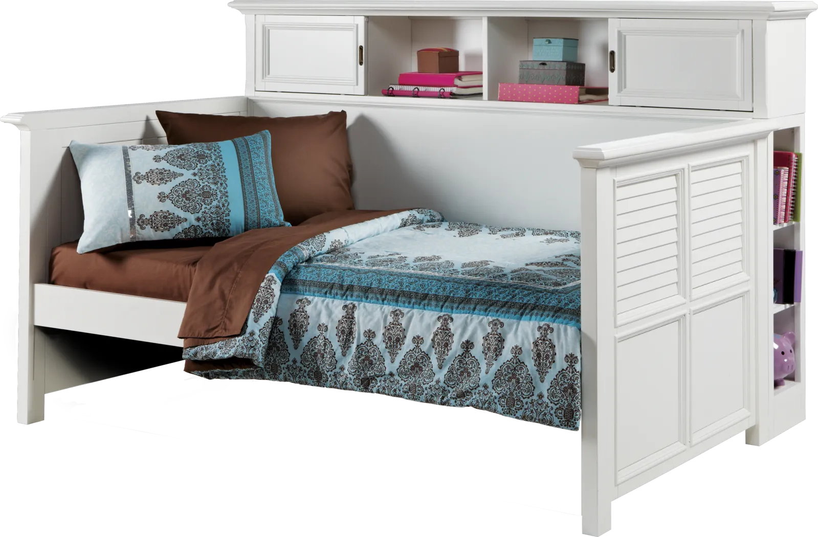 Belmar White 4 Pc Twin Bookcase Daybed - Thumbnail - Image 1