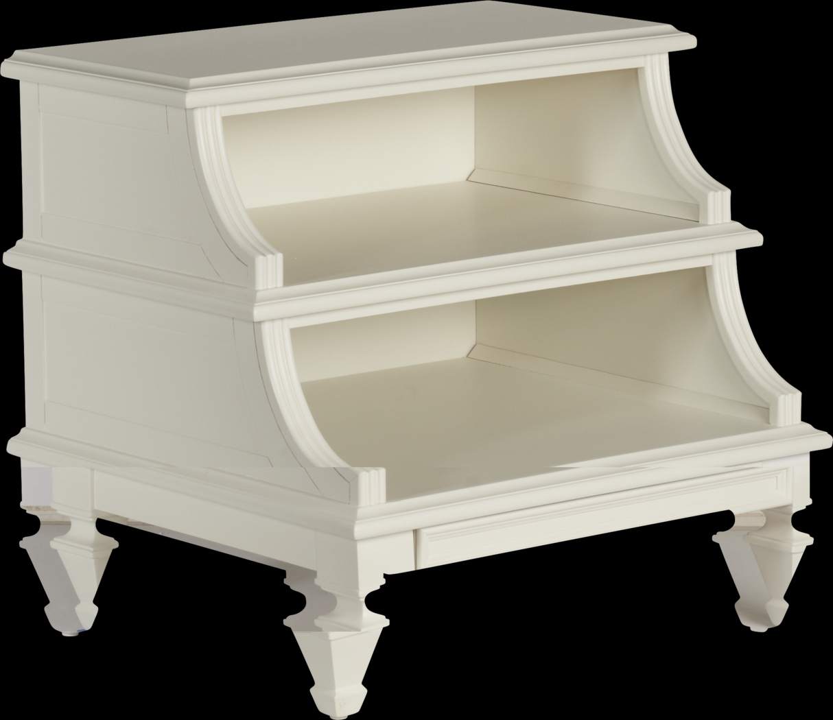 Belmar White Step Nightstand - Thumbnail - Image 1